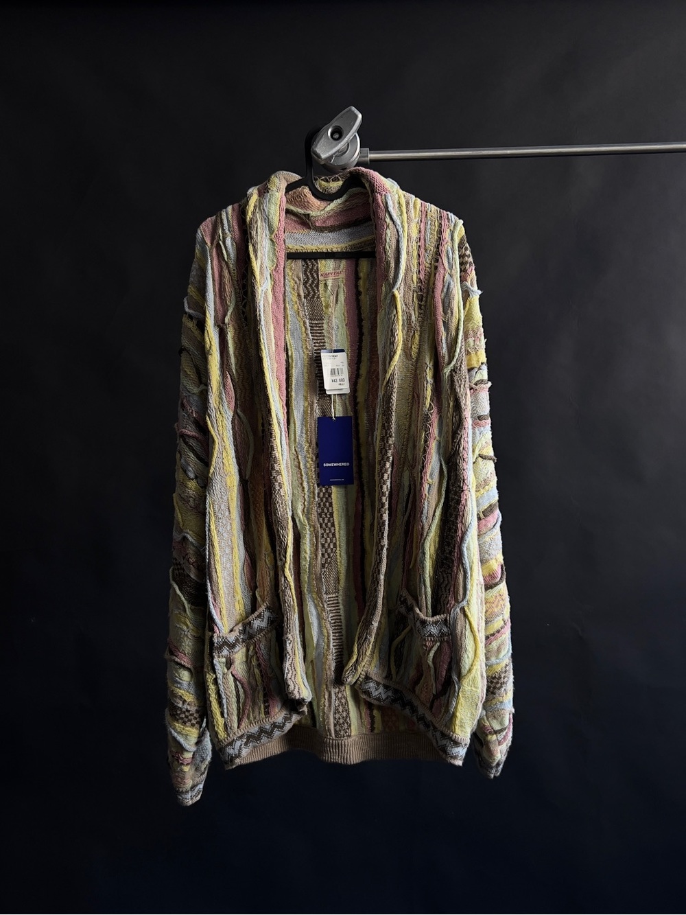 Kapital Multicolor Striped Knit Cardigan in Pastel Tones